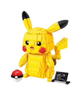 Bloques de construcción tipo lego de Pikachu con pokeball