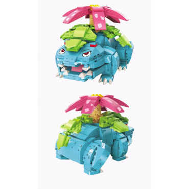 Bloques de construcción tipo lego de figuras Pokémon con base decorada