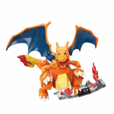Bloques de construcción tipo lego de figuras Pokémon con base decorada