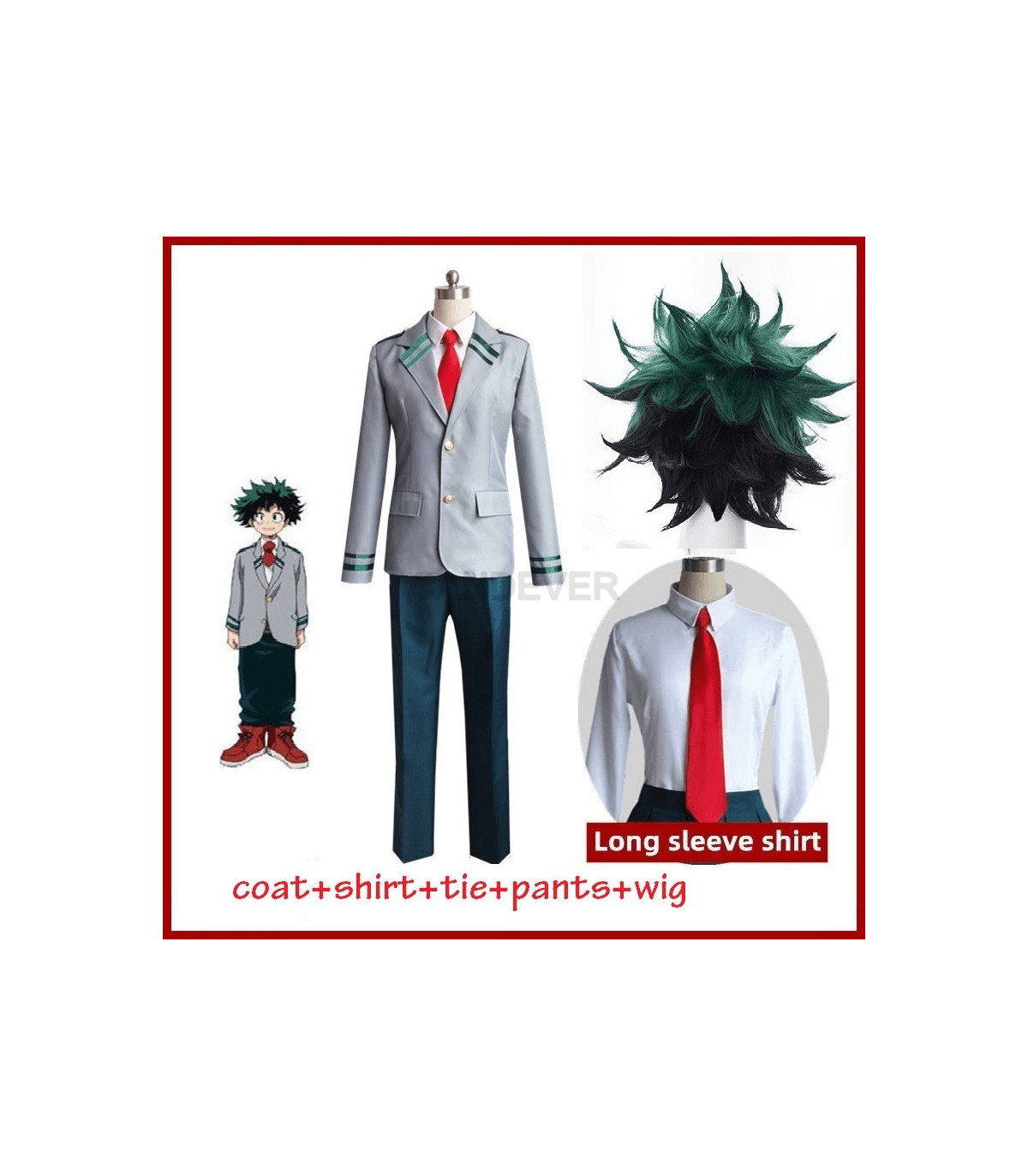 Cosplay disfraz My hero academia uniforme Uraraka y Izuku