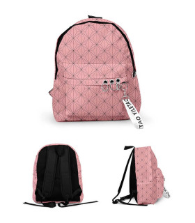 Mochila Demon Slayer con aros y estampado de cada personaje