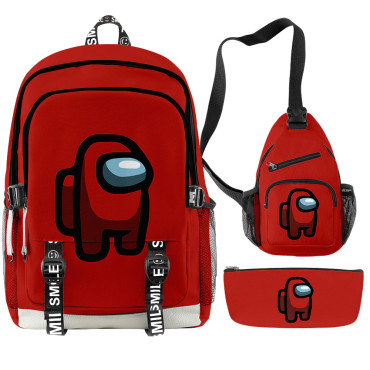 Lote mochila bandolera y estuche Among Us