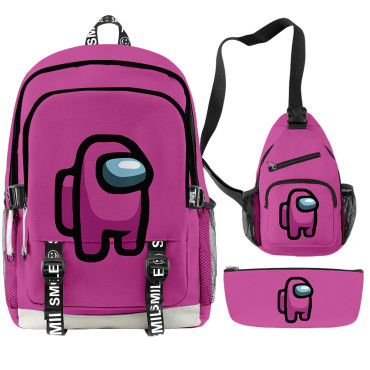 Lote mochila bandolera y estuche Among Us