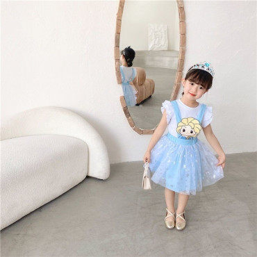 Vestido tirantes elsa frozen y blancanieves princesas
