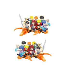 Lote 8 figuras de bloques de costrucción tipo lego de Naruto