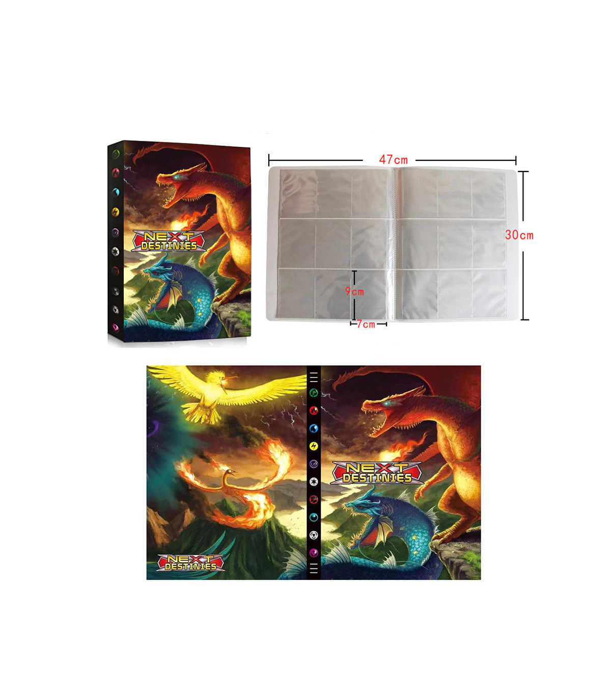 POKEMON   Album cartas Pokémon modelo 9 cartas por página xxl ,a4 Albúm cartas Pokémon modelo 9 cartas por página
tamaño xxl a4