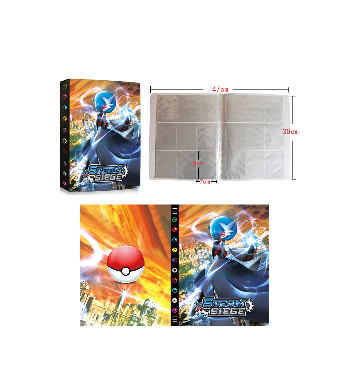 POKEMON   Album cartas Pokémon modelo 9 cartas por página xxl ,a4 Albúm cartas Pokémon modelo 9 cartas por página
tamaño xxl a4