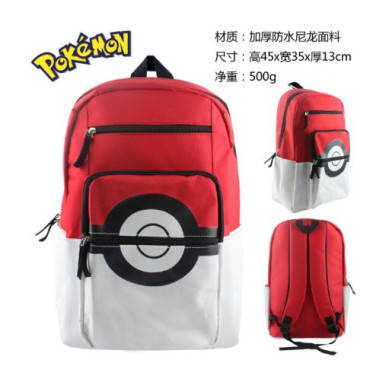 mochila pokemon tamaño grande  diseño  bola pokemon