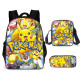 lote mochila estuche y bandolera  pokemon