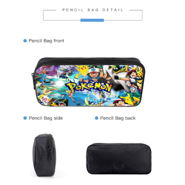 lote mochila estuche y bandolera  pokemon
