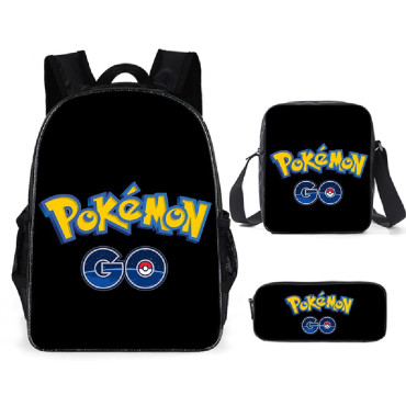 lote mochila estuche y bandolera  pokemon