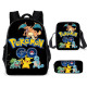 lote mochila estuche y bandolera  pokemon
