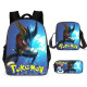 lote mochila estuche y bandolera  pokemon