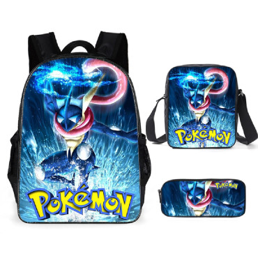 lote mochila estuche y bandolera  pokemon
