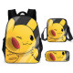 lote mochila estuche y bandolera  pokemon
