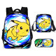 lote mochila estuche y bandolera  pokemon