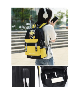 mochila pokemon de pikachu con carga usd tamaño grande