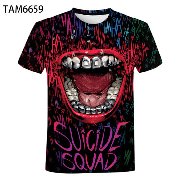 camisetas  de escuadrón suicida diseños 3d