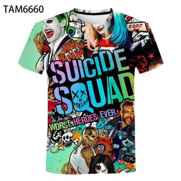 camisetas  de escuadrón suicida diseños 3d