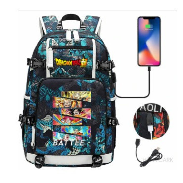 DRAGON BALL   mochila dragon ball con carga usb  adaptada para portátil de 47cm mochila dragon ball con carga usb adaptada para 