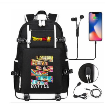 DRAGON BALL   mochila dragon ball con carga usb  adaptada para portátil de 47cm mochila dragon ball con carga usb adaptada para 