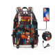 DRAGON BALL   mochila dragon ball con carga usb  adaptada para portátil de 47cm mochila dragon ball con carga usb adaptada para 