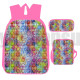 lote de mochila bandolera y estuche pop it