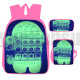 lote de mochila bandolera y estuche pop it