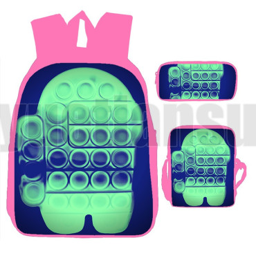 lote de mochila bandolera y estuche pop it