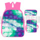 lote de mochila bandolera y estuche pop it