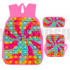 lote de mochila bandolera y estuche pop it