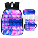 lote de mochila bandolera y estuche pop it