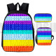 lote de mochila bandolera y estuche pop it
