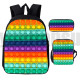 lote de mochila bandolera y estuche pop it