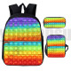 lote de mochila bandolera y estuche pop it