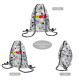 saco mochila dragon ball modelo comic