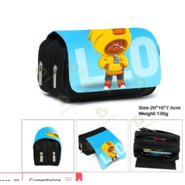 MOCHILAS   estuche portatodo doble cremallera brawl stars  nuevos diseños ¿Sigues buscando un estuche impresionante para la vuel