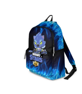 Inicio   mochila  de brawl stars  diseño exclusivo con leon skin lobo azul mochila  de brawl stars  diseño exclusivo
