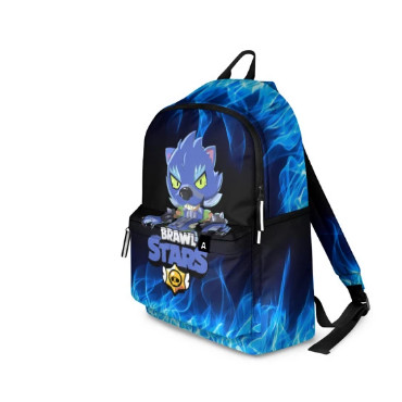 Inicio   mochila  de brawl stars  diseño exclusivo con leon skin lobo azul mochila  de brawl stars  diseño exclusivo