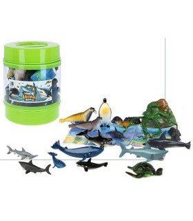 ANIMALES CON ACCESORIOS BOTE DIAMETRO 18cm ALTURA 23cm