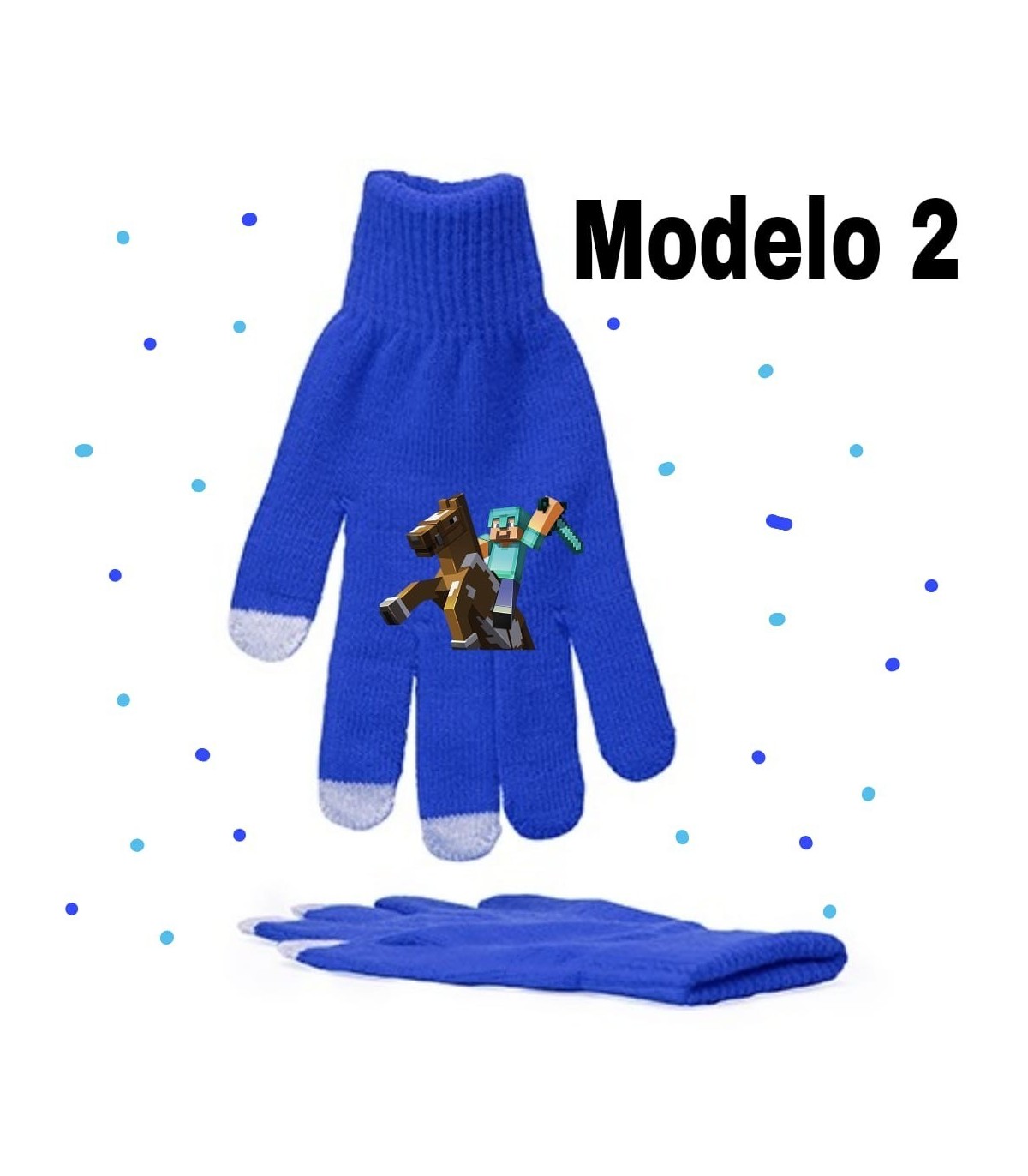 guantes táctiles talla adulto elásticos Minecraft 8,39 €