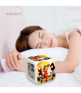 Reloj Despertador Con Luz Led Naruto Sasuke