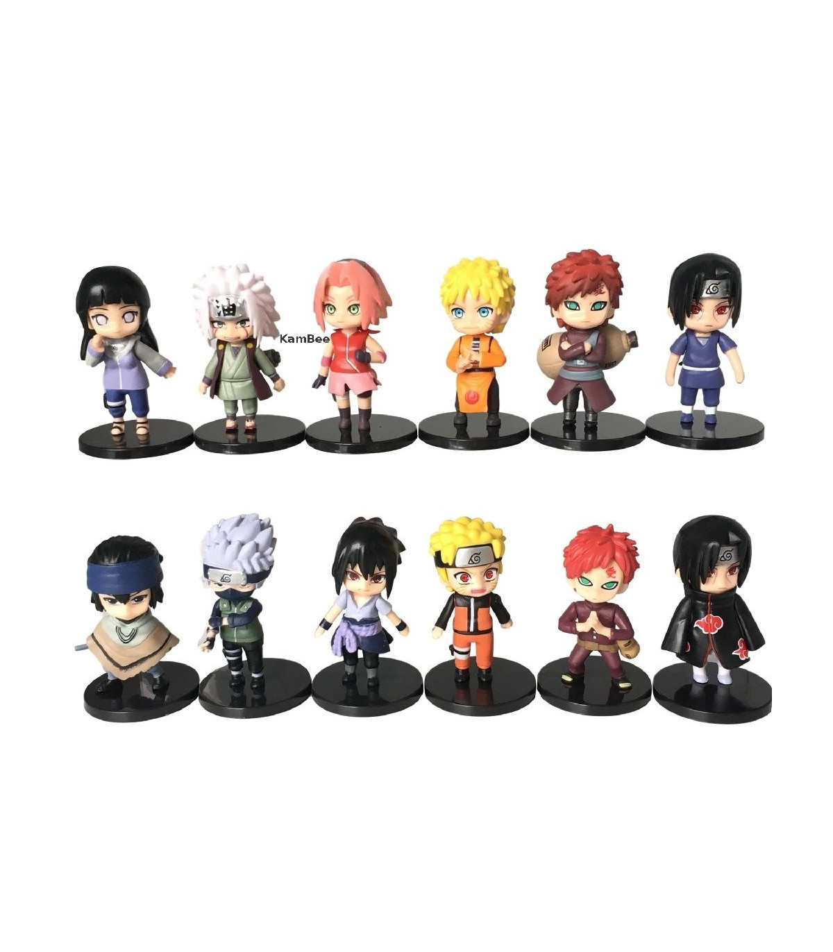12 Figuras   Naruto Anime Shippuden Hinata Sasuke Itachi Kakashi Gaara 