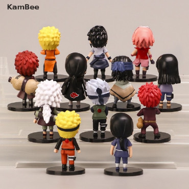 12 Figuras   Naruto Anime Shippuden Hinata Sasuke Itachi Kakashi Gaara 