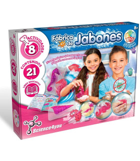 Fábrica Juego Cientifico, 8 Actividades, Libro Educativo-Regalo para Niños +8 Años, Color fábrica de jabones