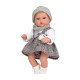 MUÑECA ELEGANCE NIA CON PICHI GRIS CON MECANISMO RISA C/REGALO