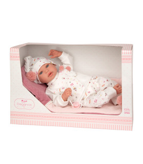 MUÑECA CON PESO ELEGANCE MIES ROSA CON MANTA