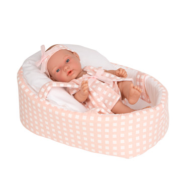 MUÑECA ELEGANCE PILLINES ROSA CON CAPAZO - BOLSA