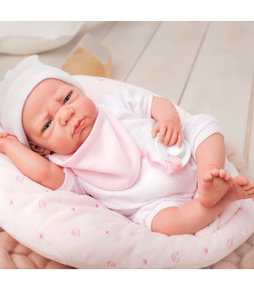 MUÑECA CON PESO ELEGANCE EDUR ROSA CON COJÍN C/CAJA