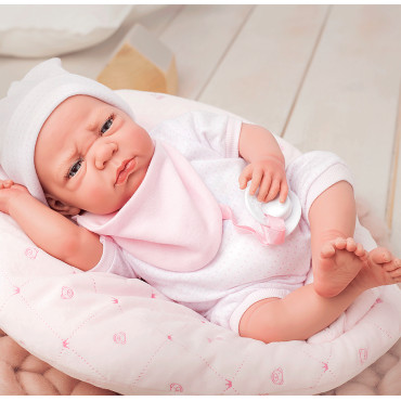 MUÑECA CON PESO ELEGANCE EDUR ROSA CON COJÍN C/CAJA